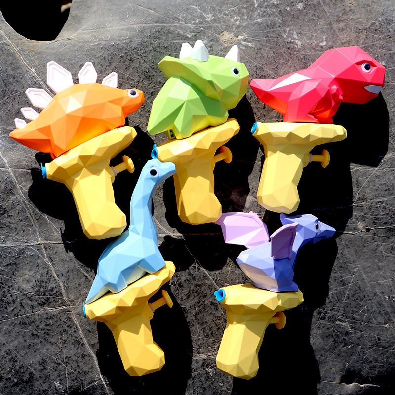 儿童宝宝可爱卡通恐龙水枪玩具夏日沙滩浴室戏水霸王三角龙滋水枪
