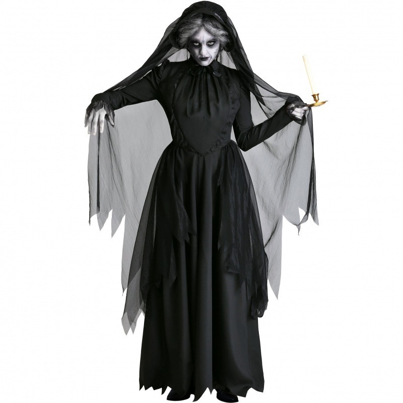 S-XXL角色扮演幽灵女鬼 女巫服丧尸吸血鬼新娘死神女装万圣节服装