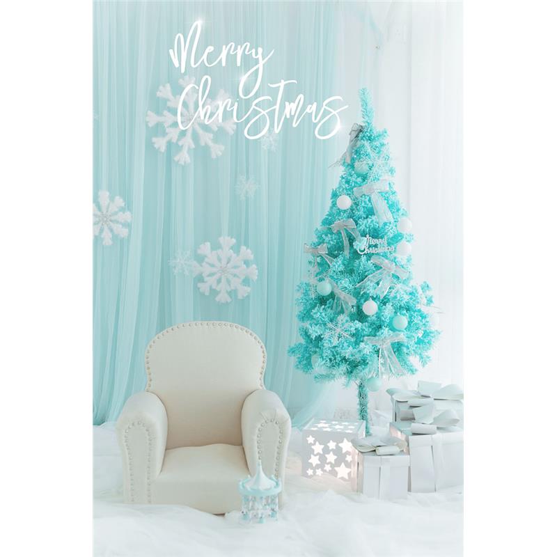 ins风蒂芙尼蓝色圣诞系列主题背景布 圣诞树 礼盒 装饰品集合