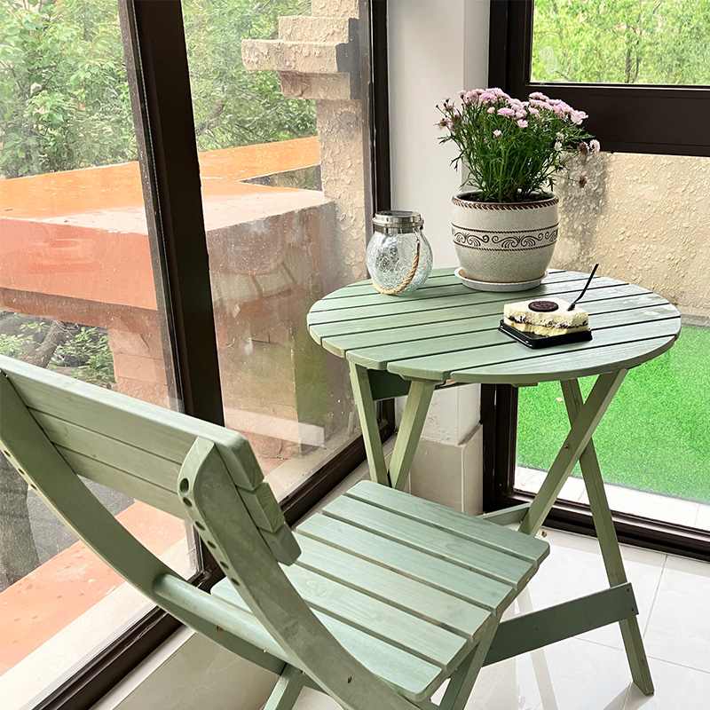 折叠桌椅小户型家用阳台吃饭餐桌子简约实木组合简易便携式摆摊桌