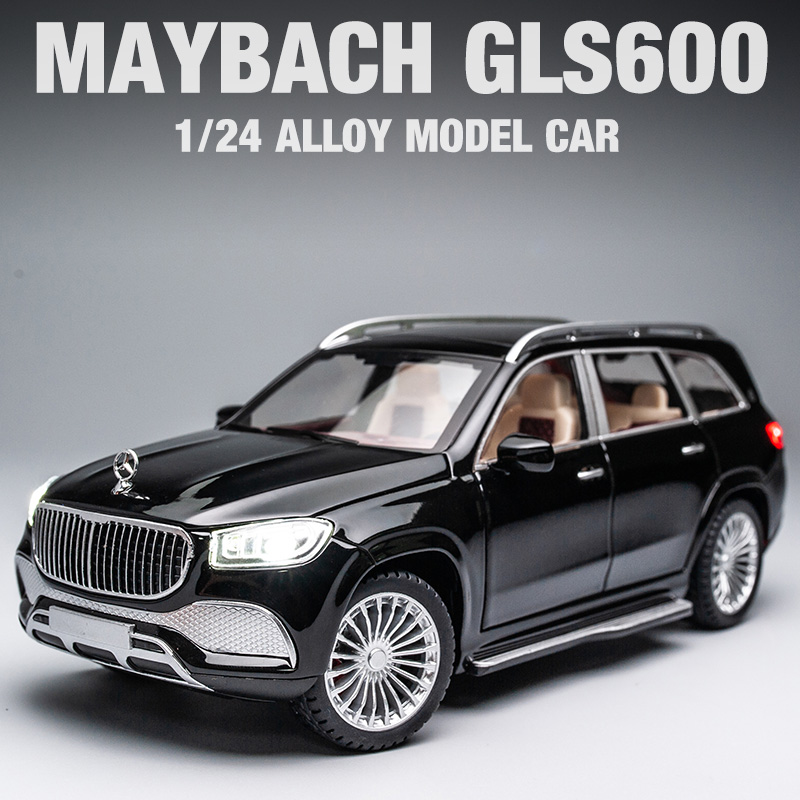 1/24奔驰迈巴赫GLS600合金模型车儿童玩具车礼物摆件仿真汽车模型