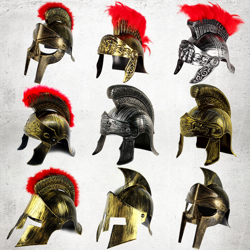 斯巴达300勇士头盔cos中世纪战士罗马帽子小冷兵器古欧洲骑士头盔