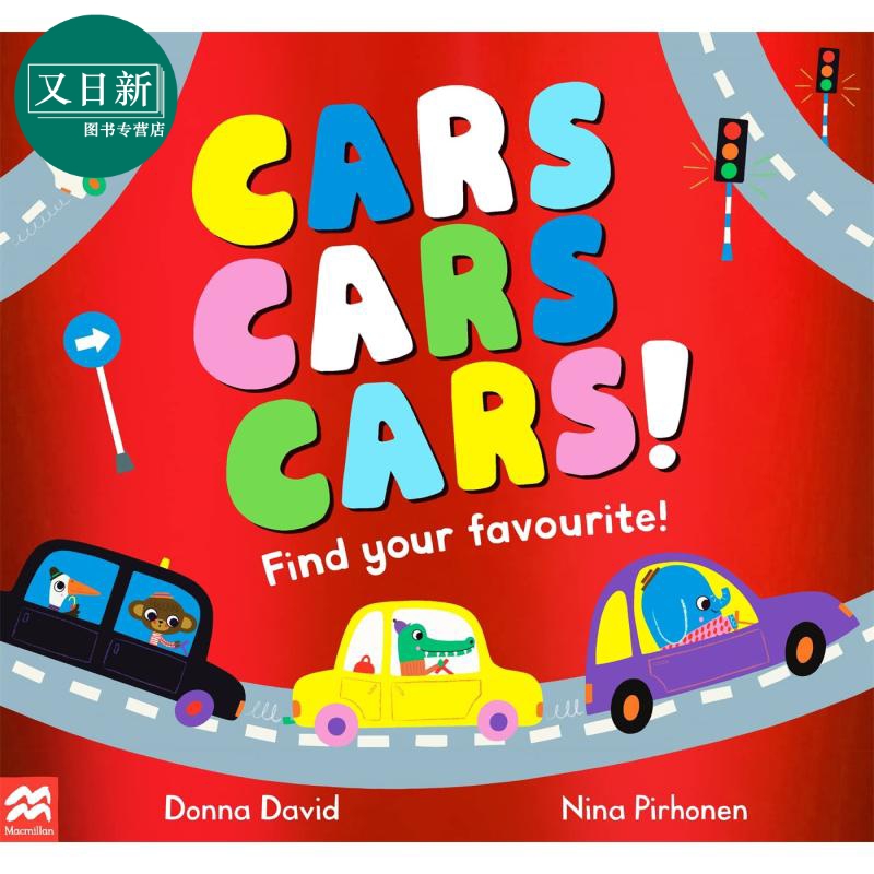 Cars Cars Cars 有趣的交通工具 轿车 Donna David 英文原版 进口图书 学龄前低幼儿童绘本 车辆图画数数书 又日新