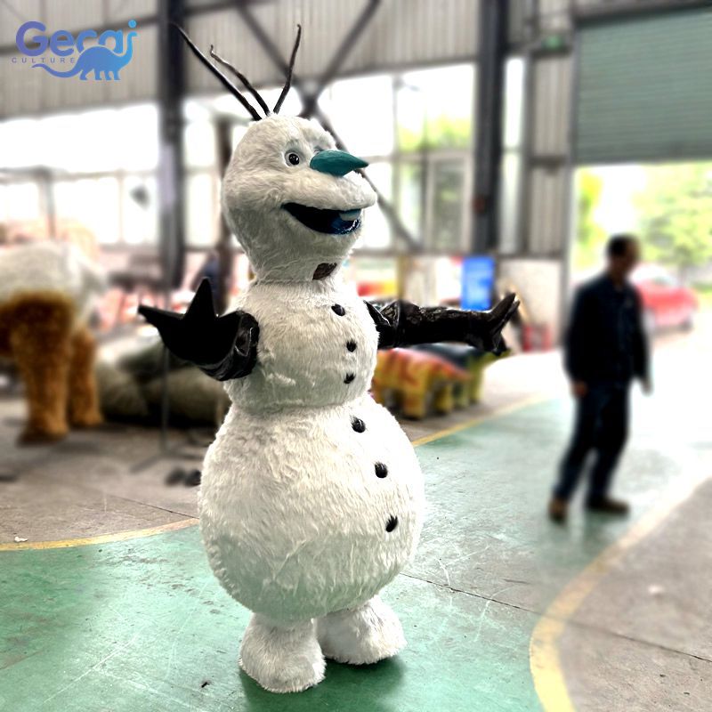 圣诞节仿真雪人皮套主题公园游乐场动物人物模型穿戴表演服
