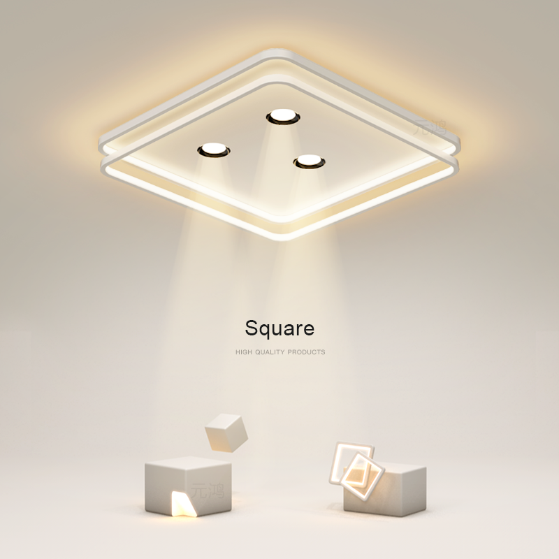 简约现代led吸顶灯创意方形卧室灯设计师小客厅灯餐厅房间书房灯