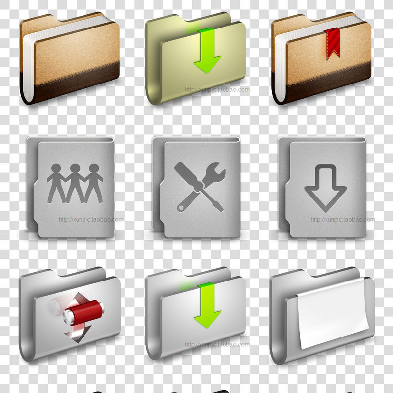 文件夹图标dir目录图片模板 免扣素材 目录 笔记本 公文包 icon