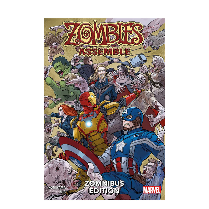 【预售】英文原版 漫威:复仇者联盟：僵尸爆发战 Zombies Assemble Zomnibus Edition 英文漫画 正版进口书籍 善优图书