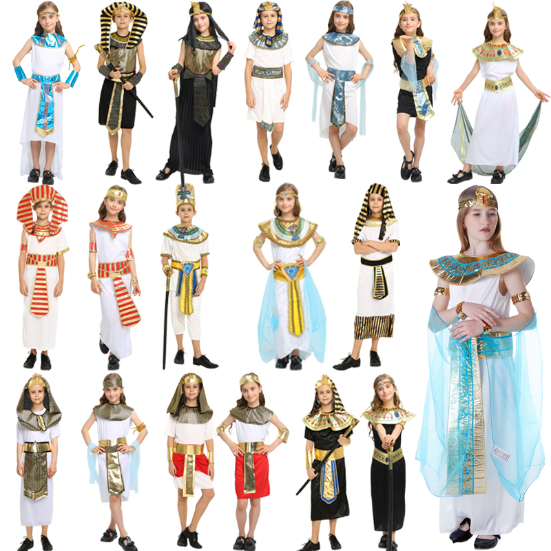 儿童节儿童服装cos埃及男法老女艳后衣服罗马希腊神话女神服饰