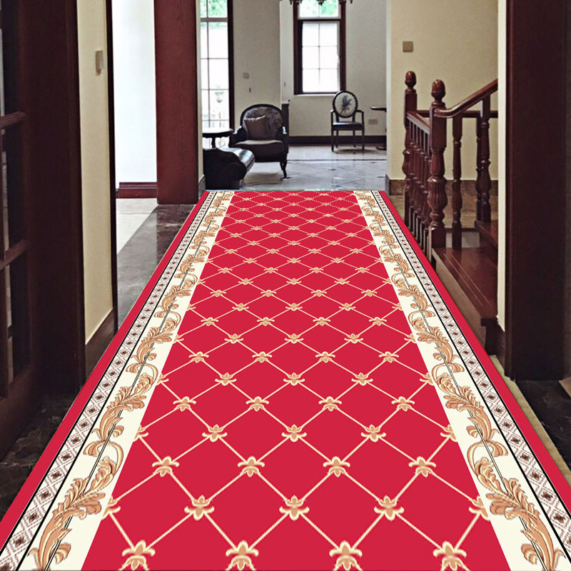 欧式地毯卧室网红款定制大面积宾馆过道可裁剪家用走廊楼梯防滑垫