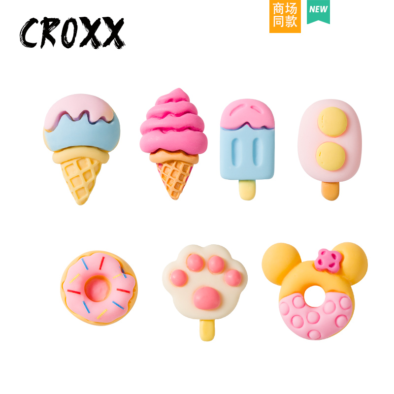 CROXX 洞洞鞋配饰crocs装饰扣鞋花智多星卡通冰淇淋卡扣diy配件