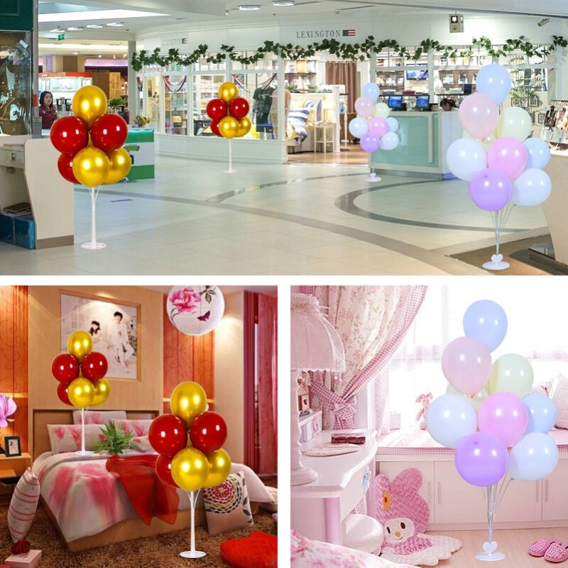 年会装饰品牛年新年气球装饰商场店铺地飘支架立柱桌W飘场景布置