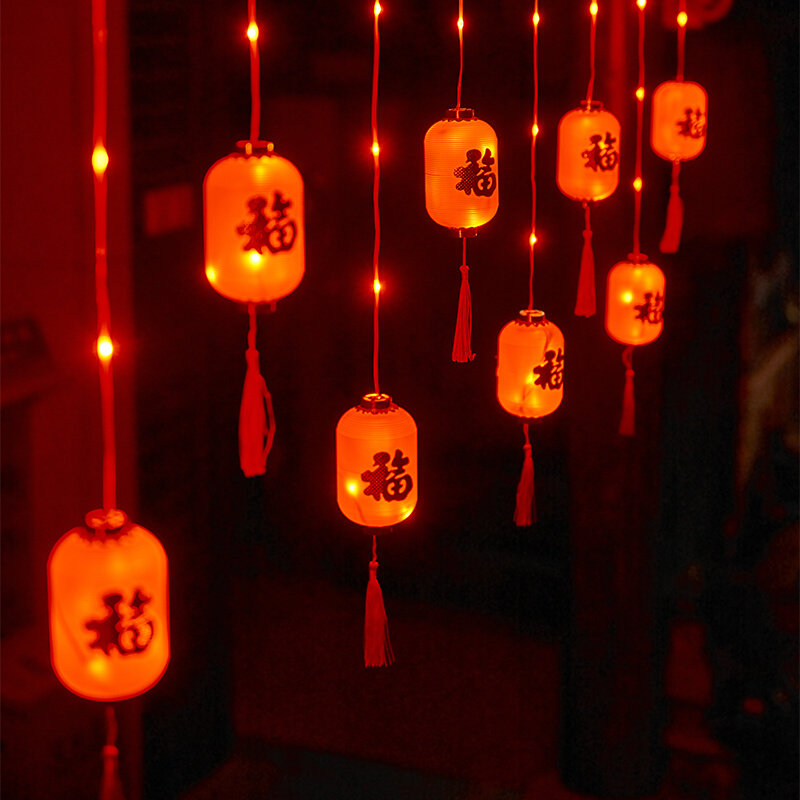 led小彩灯笼过年节日喜庆中式元宵节氛围婚礼布置传统春节装饰灯