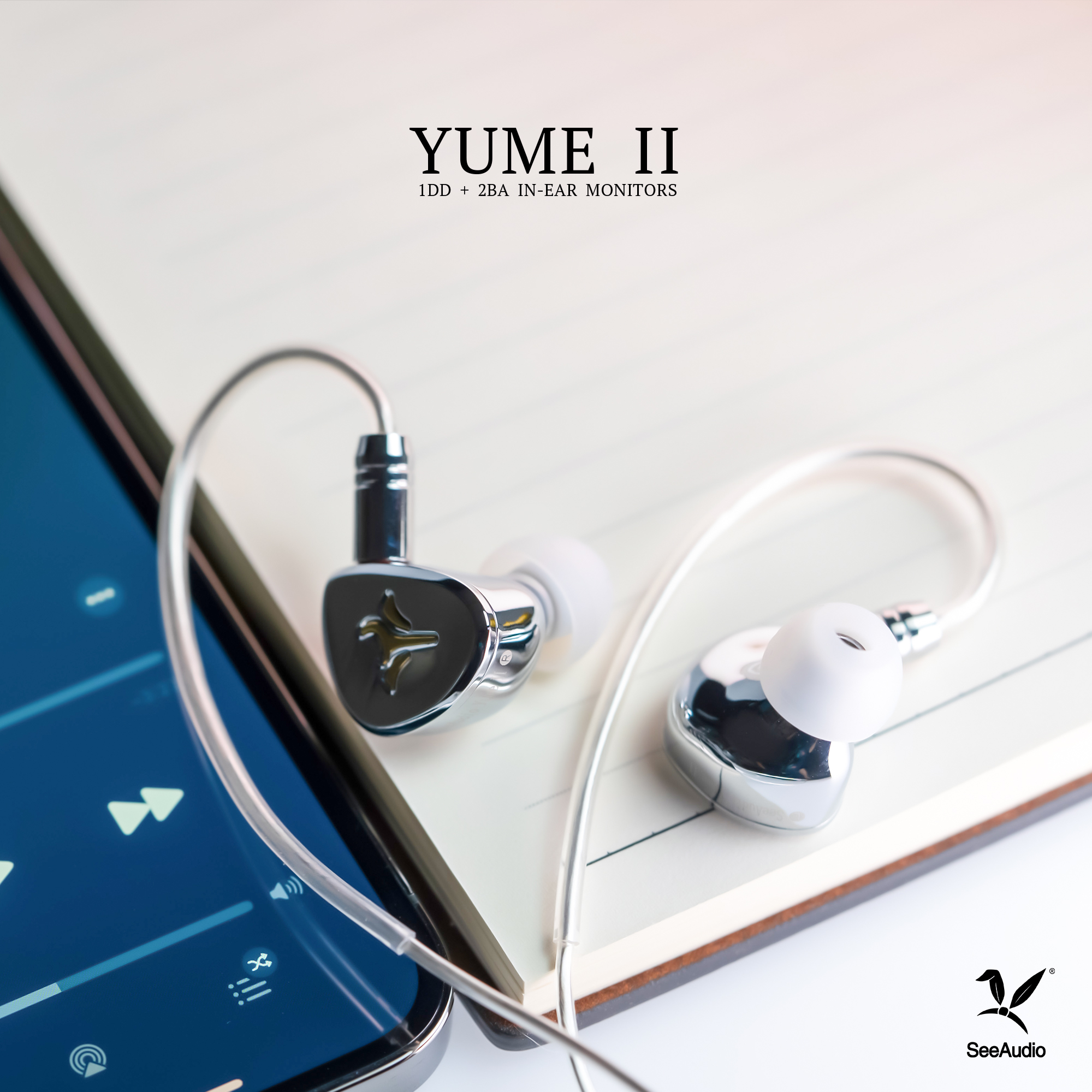 SeeAudio YUME2 三单元一圈两铁入耳式HiFi耳机可换线