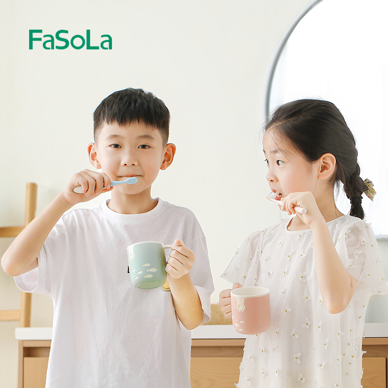 FaSoLa牙刷杯家用防摔漱口杯男孩女孩情侣可爱创意儿童洗漱牙缸