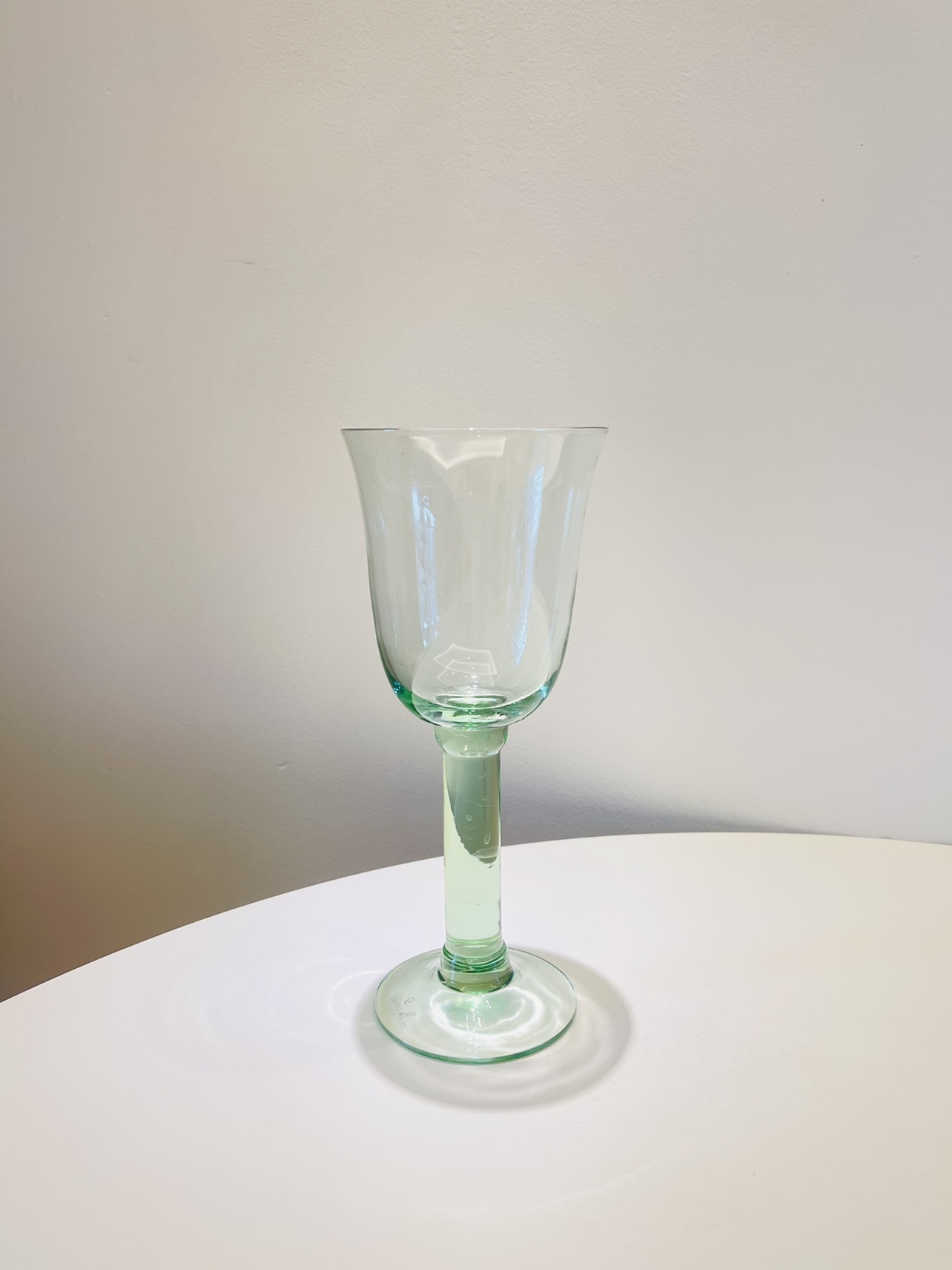 lambert绿色手工玻璃红酒杯外贸出口细杆复古清透葡萄酒高脚杯子