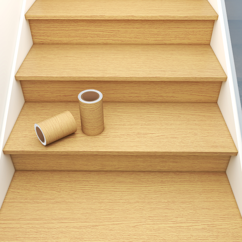 楼梯贴台阶贴地板地贴踏步改造翻新防滑贴纸装饰木纹自粘旧木加厚