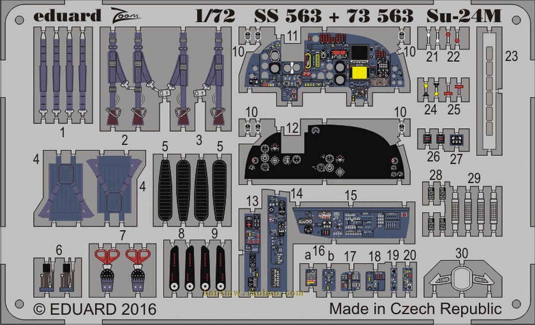 牛魔王73563苏24M/Su-24M战斗轰炸机1/72拼装模型内外细节蚀刻片