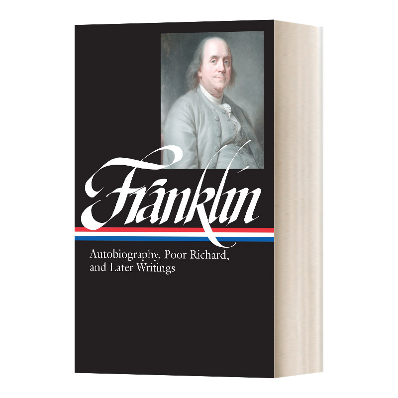 英文原版 Benjamin Franklin Autobiography  Poor Richard  and Later Writings  本杰明·富兰克林 精装美国文库  进口书籍