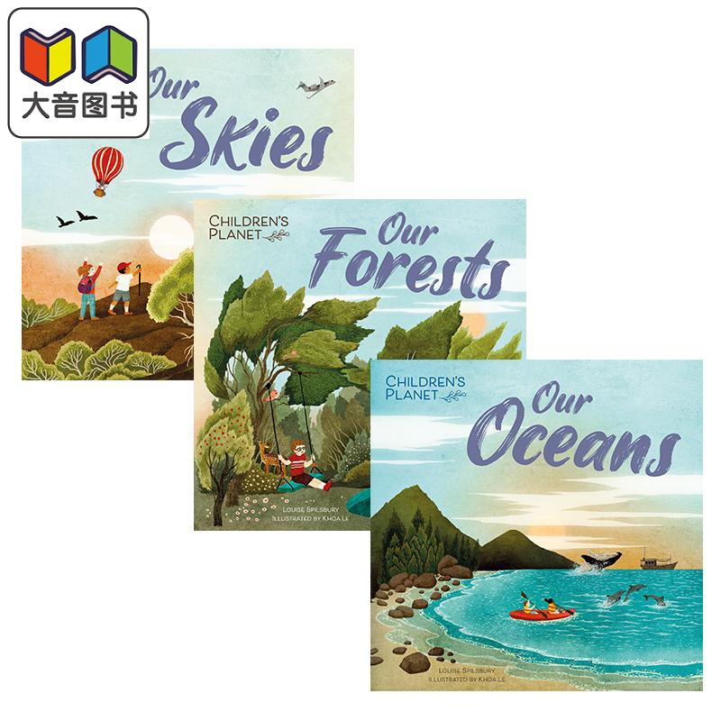 Khoa Le Childrens Planet 儿童环保星球系列绘本3册 海洋Our Oceans 森林Forests 天空Skies 英文原版进口图书 大音
