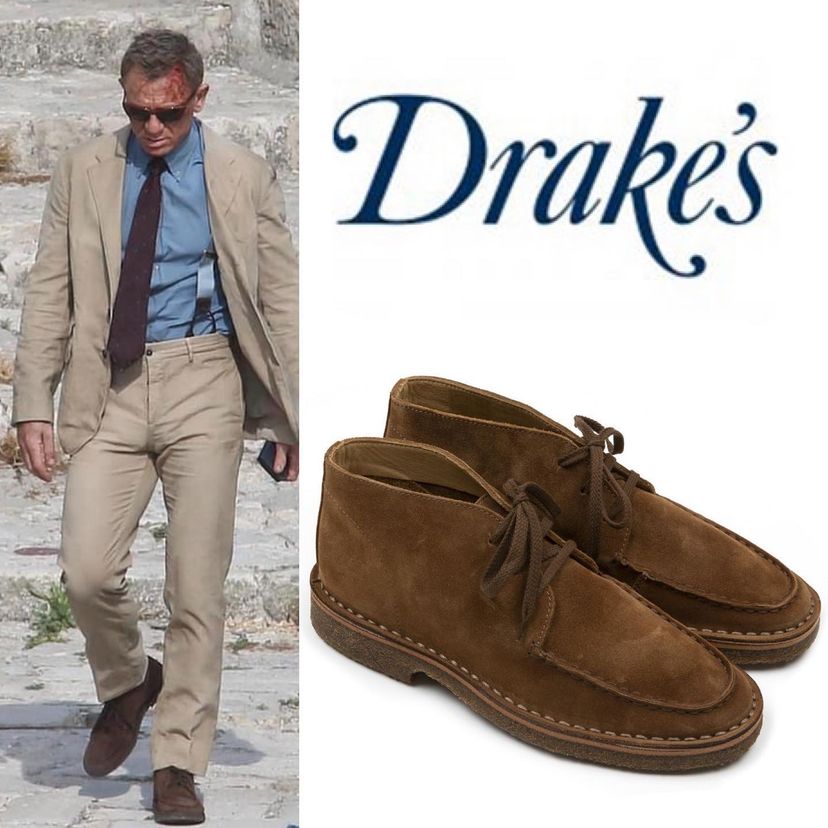 现货 Drake's Drakes英国007同款麂皮鞋沙漠靴chukka意大利制皮鞋