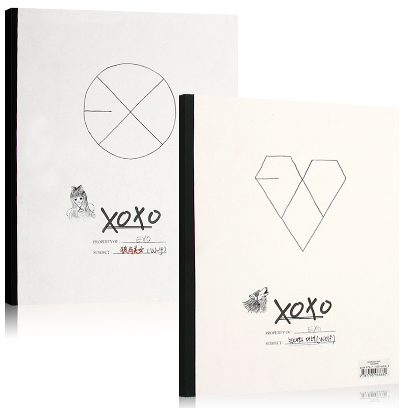 现货EXO专辑亲亲抱抱XOXO中文版+韩文版2CD+写真集+海报+2张小片