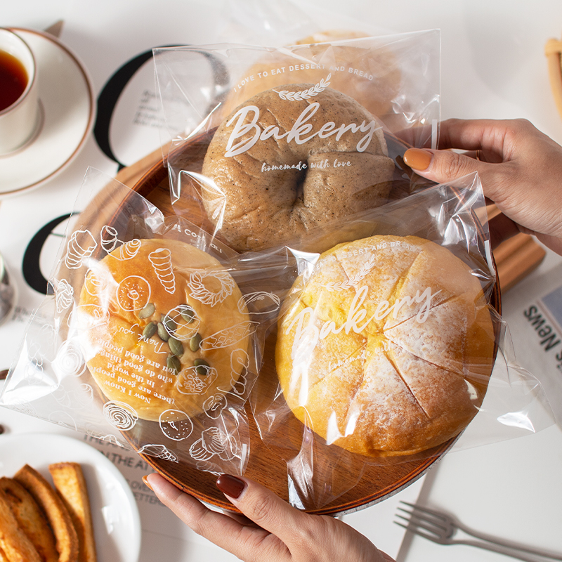 面包包装袋子透明自粘自封现烤贝果欧包甜甜圈餐包吐司烘焙西点袋