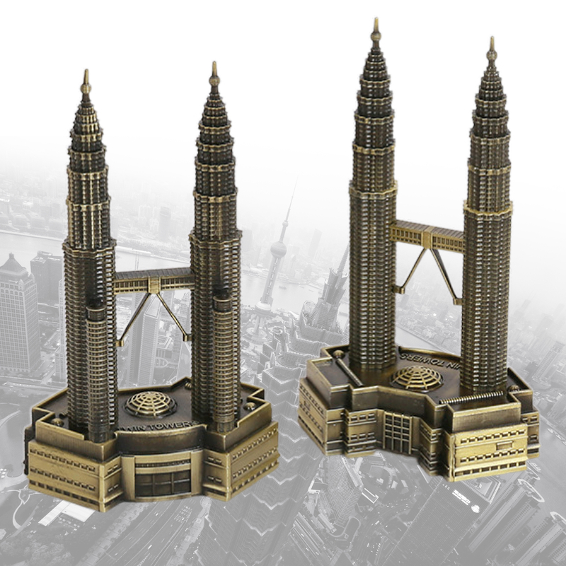 吉隆坡双子塔装饰品摆件2020新款世界建筑模型马来西亚旅游纪念品