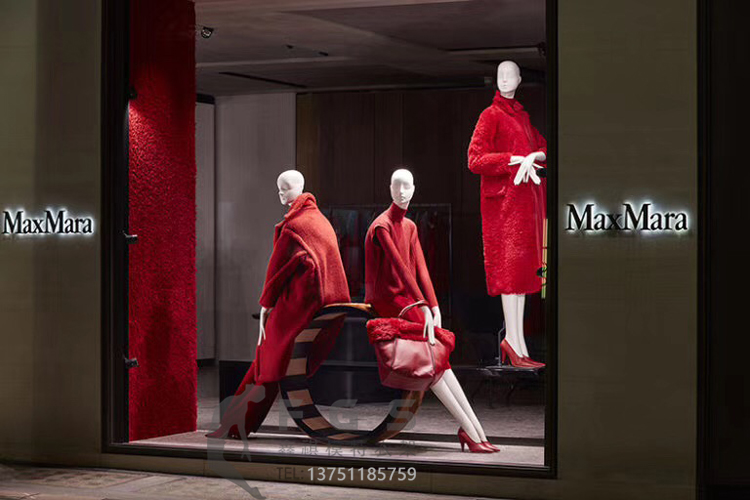 女装模特道具大气品牌橱窗展示人台全身假人模型服装陈列架靠背姿