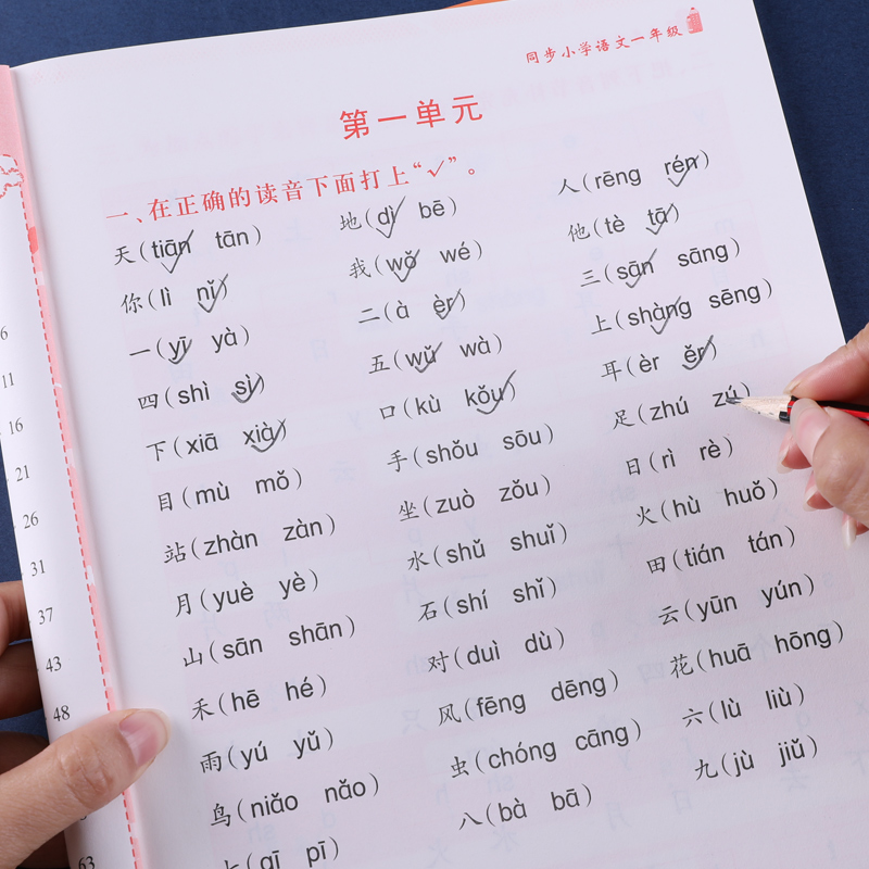 一年级生字注音专项训练小学生汉语拼音拼读练习人教版一年级上册下册同步语文训练册儿童看拼音写词语1年级每日一练天天练