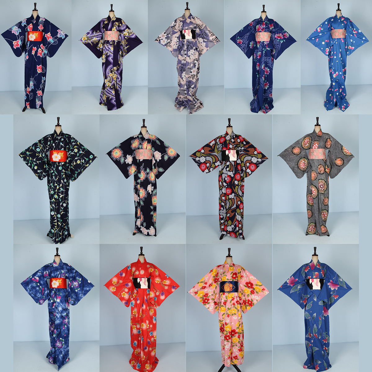 古着vintage传统民族服装印花朵日本和服舞台写真表演外套17-362