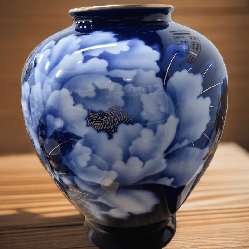 深川制手绘陶瓷花瓶家用装饰酒柜