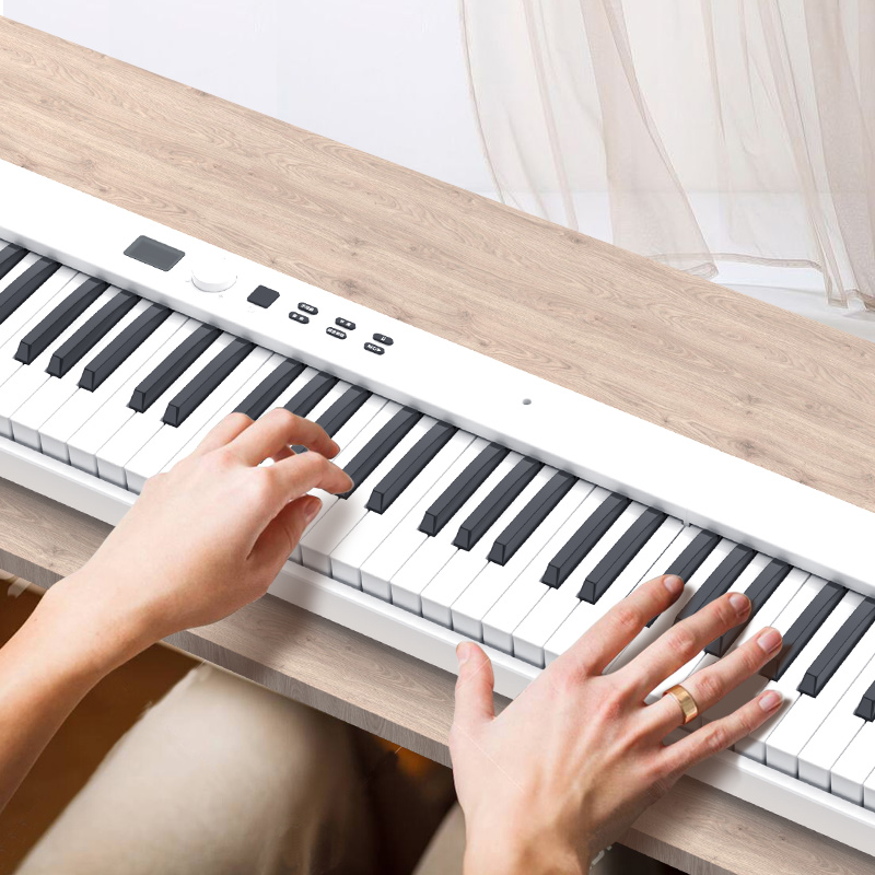 科汇兴可折叠电子钢琴88键盘便携式初学者家用成年练习专业手卷琴