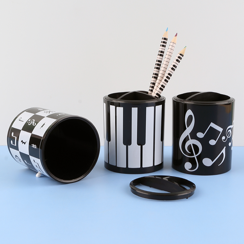 台湾高音符笔筒创意钢琴铅笔收纳桶乐器图案办公学生音乐文具礼品