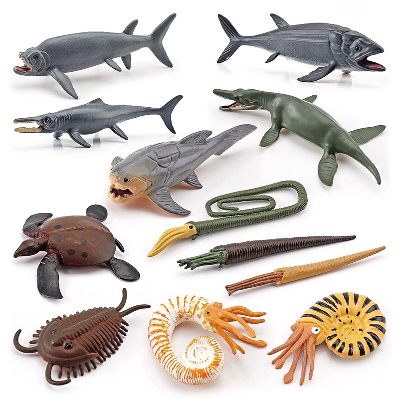 史前动物模型菊石古海龟利兹鱼泰曼鱼龙多类海洋仿真模型玩具