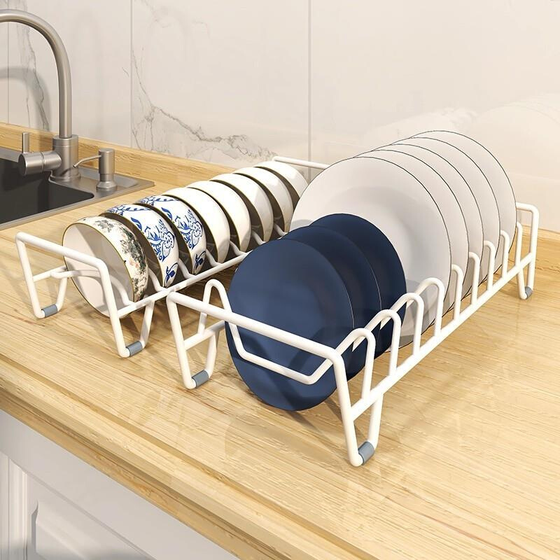 橱柜盘子收纳抽屉用堆碗架柜内晾碗盘置物架厨房台式放碗碟沥水架