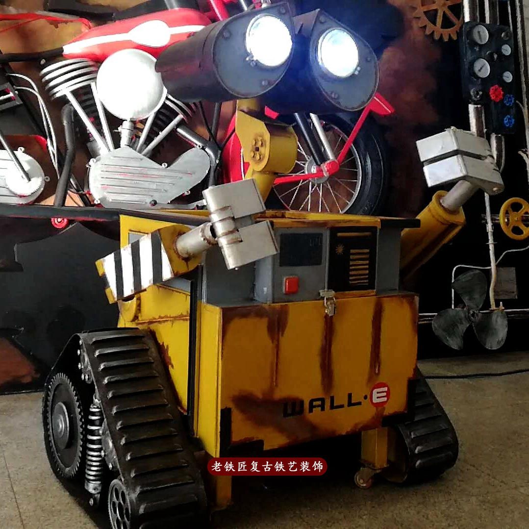 超大型瓦力WALL-E机器人模型摆件储物箱手办兵人动漫场景酒吧餐厅