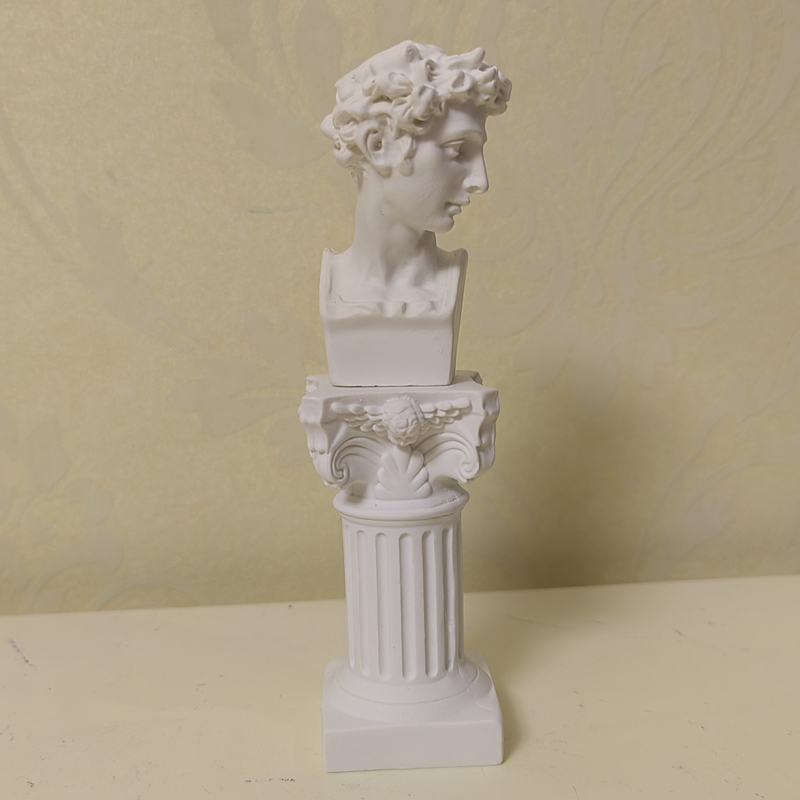 微景观树脂仿石膏罗马柱欧式人物雕像大卫小卫维纳斯桌面摆件饰品