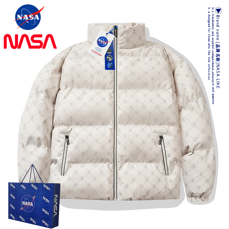 NASA冬季羽绒棉服男棉袄外套宽松大码加厚立领情侣休闲面包服棉衣