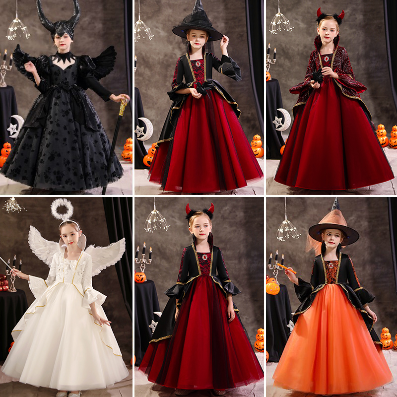 六一儿童节服装女童cosplay装扮衣服小女孩公主裙女巫吸血鬼服饰