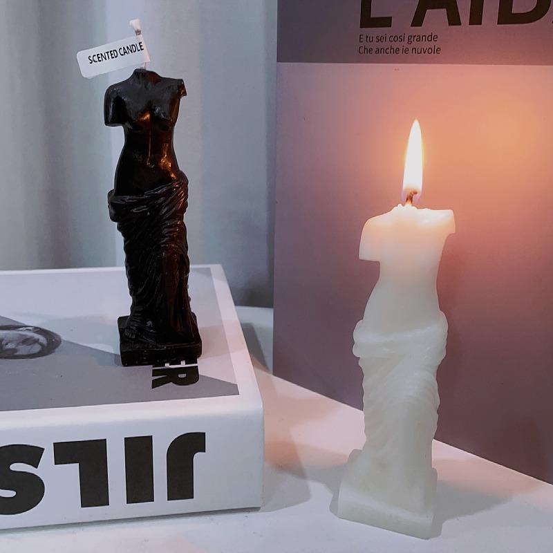 断臂维纳斯雕像香薰蜡烛 外贸欧美女神雕塑造型香味蜡烛批定制