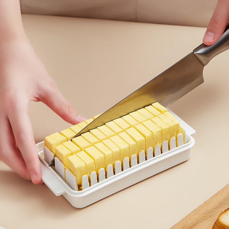 黄油切割盒牛油豆腐切块切割器冰箱保鲜收纳盒带盖奶酪芝士储存盒