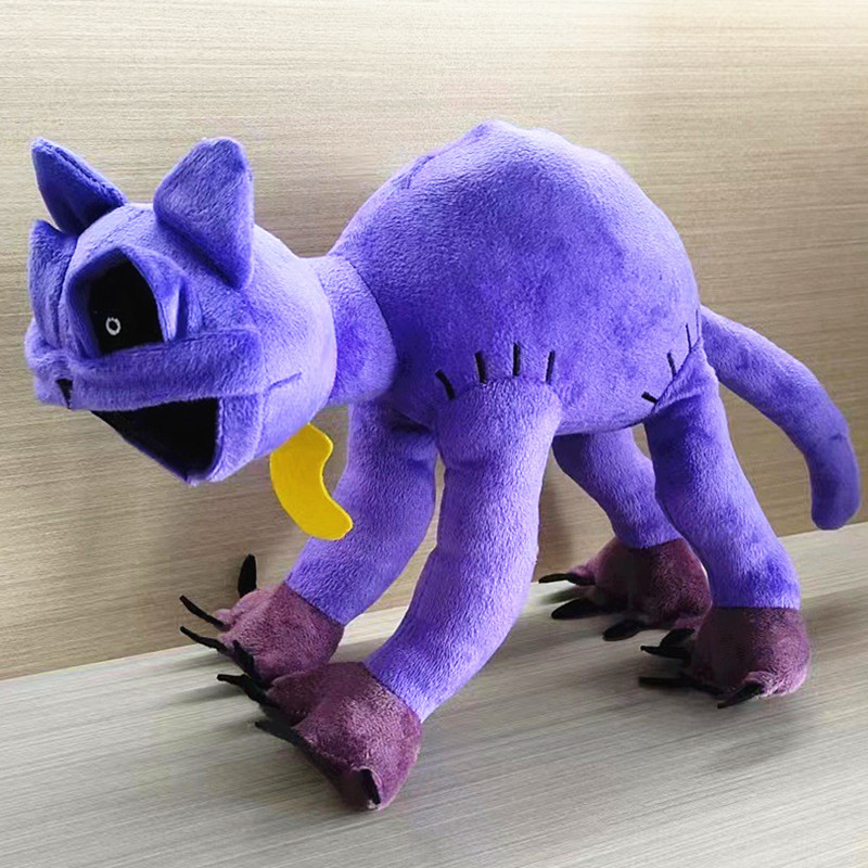 新品smiling critters恐怖紫猫怪物微笑动物大嘴紫猫毛绒玩具