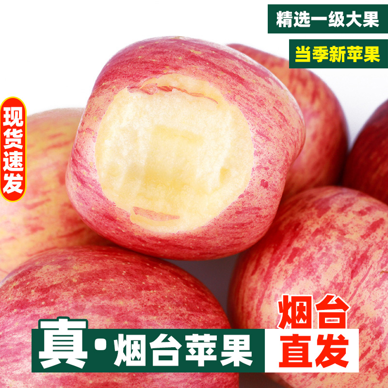 真烟台红富士苹果10斤水果新鲜应当季正宗山东栖霞苹果冰糖心整箱