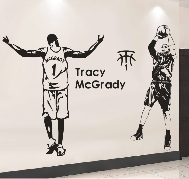 NBA篮球明星麦迪海报墙贴纸学生宿舍卧室房间励志墙壁装饰画壁纸