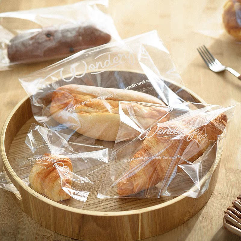 厂家2023透明包装袋欧包吐司泡芙甜甜H圈自封包装袋可颂牛角包餐