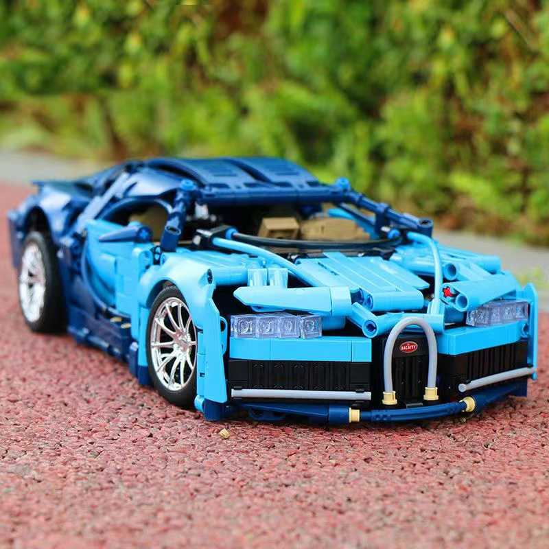 布加迪威龙拼装模型中国积木跑车汽车赛车高难度大型男孩益智玩具