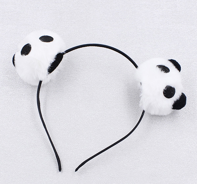 可爱熊猫细边发卡发夹饰品成都熊猫基地动物园同款儿童节礼物女