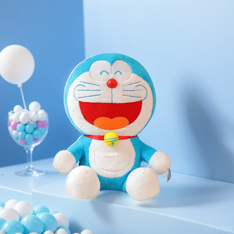 哆啦A梦公仔玩偶蓝胖子猫咪抱枕女孩日本布娃娃毛绒玩具生日礼品
