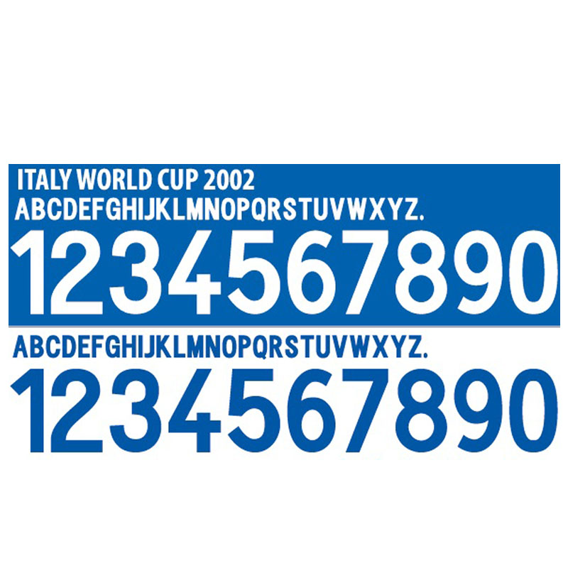 2002意大利印字1号布冯10号托蒂5号卡纳瓦罗7号皮耶罗3号马尔蒂尼