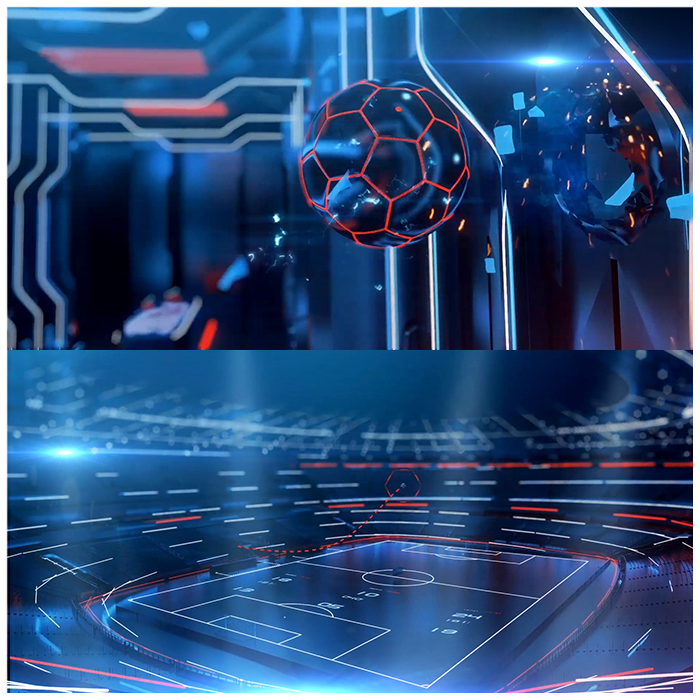 足球比赛世界杯业余联赛栏目包装字幕条三维场景片头动画AE模板
